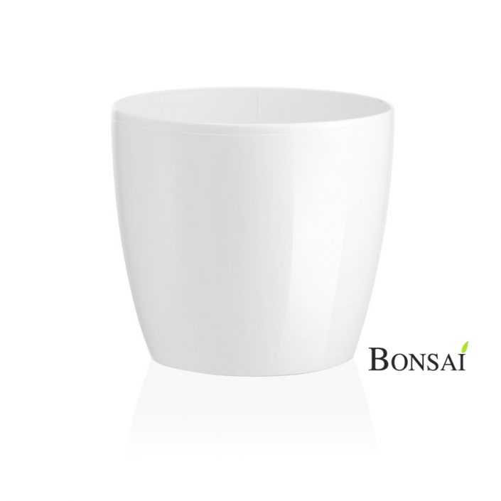 Okrasni lonček bel 18 cm