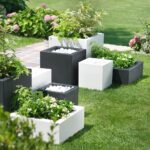 okrasni lonci antracit kocka - okrasno korito - cvetlično korito - antracit korito