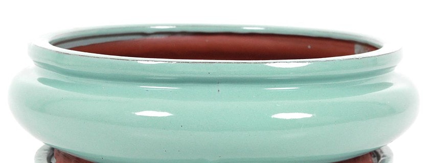 Bonsai posoda glazirana Mint 33cm s podstavkom(1)
