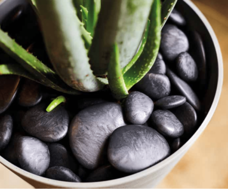 okrasno kamenje črne barve Črni kamni z UV zaščito 25 x 25 cm