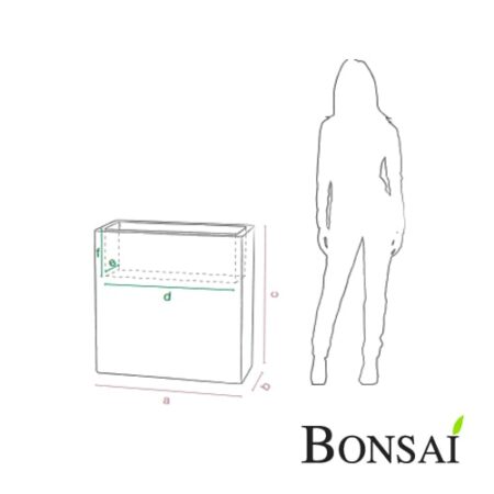 Cvetlično korito Tower 80 antracit Wide