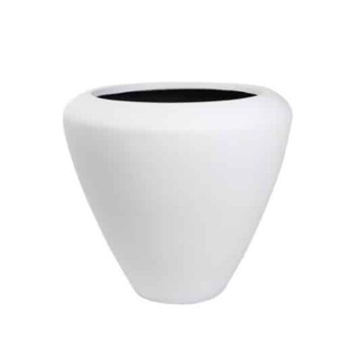 cvetlični lonec Florence 43 bela barva fiberglass