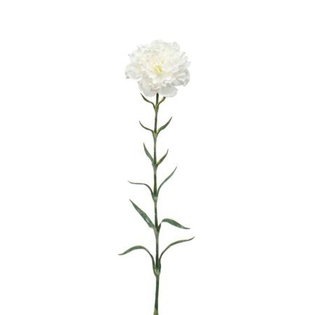 Umetni nagelj 67 cm bela barva