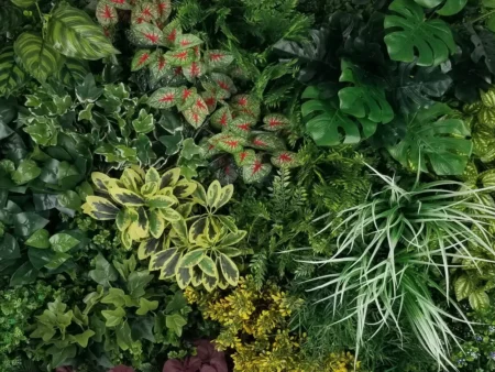 Zelena stena green wall 100x100 notranji zeleni zid mešano zelenje