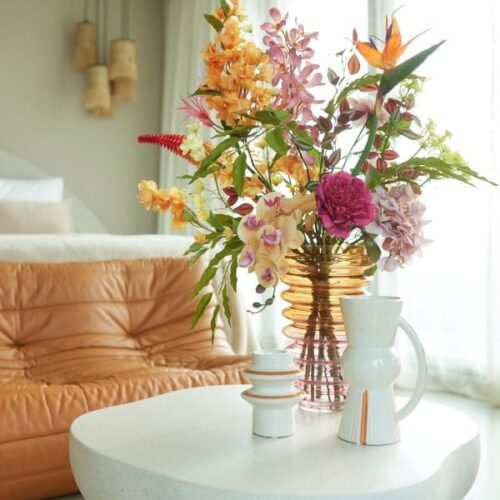 Orhideja veja RT 85 cm peach