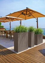 Cvetlično korito Tower v90 70 30 kapučino