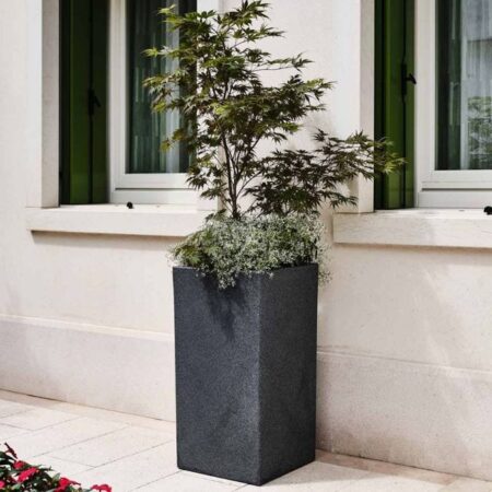 cvetlični lonec tower 80 granit barva