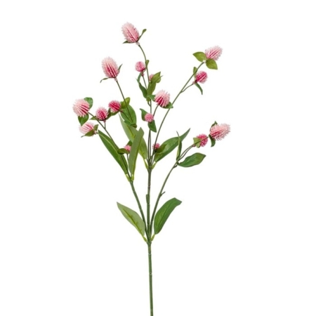 Umetna veja Gomphrena roza 69 cm