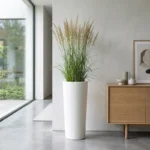 Cvetlični lonec Slim 90 cm bela chalk barva Okrasni lonci Slim 90 bele barve - ožji zunanji lonci