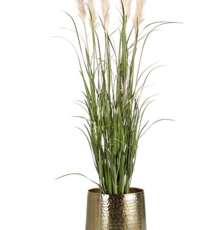 umetna pampaška trava pampas v zlati vazi