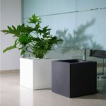 cvetlični lonci Kube antracit beli