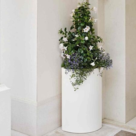 cvetlični lonec Vogel 80 cm bela barva antracit kotni