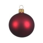 4 kroglice steklo temno rdeča barva d10cm
