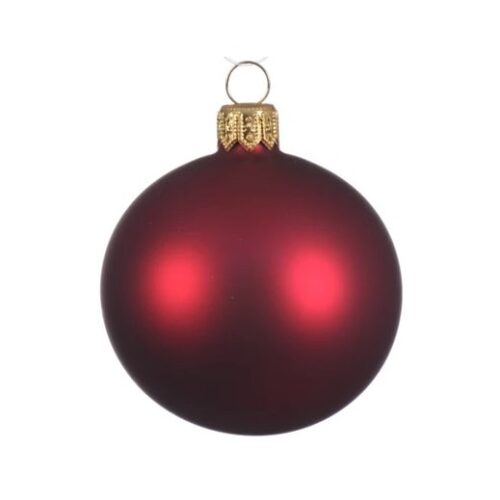 4 kroglice steklo temno rdeča barva d10cm