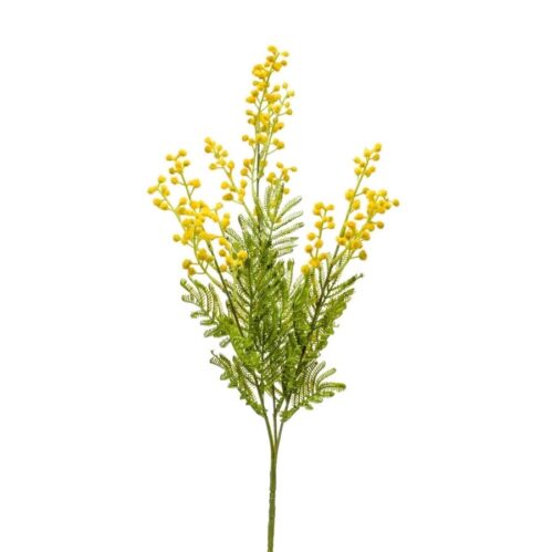 Umetna veja mimoza 64cm rumena