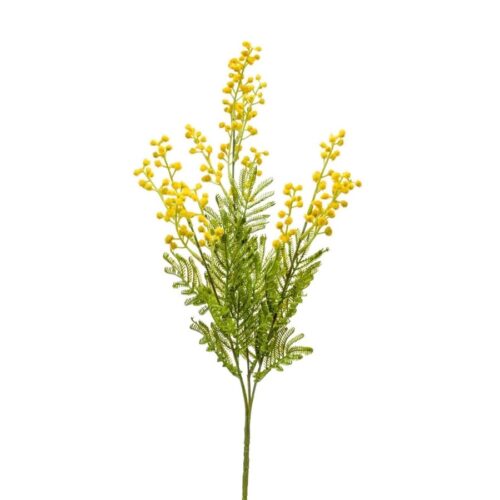 Umetna veja mimoza 64cm rumena