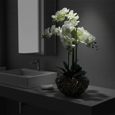 umetna orhideja RT 60cm v lončku bela barva