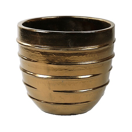 Okrasni lonec Beauty zlat 44x40 keramika