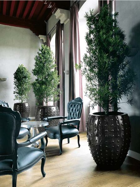 Okrasni lonec črn Laris 44 x v55 by Bonsai