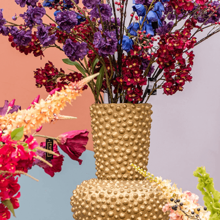 Vaza za rože Dora zlate barve