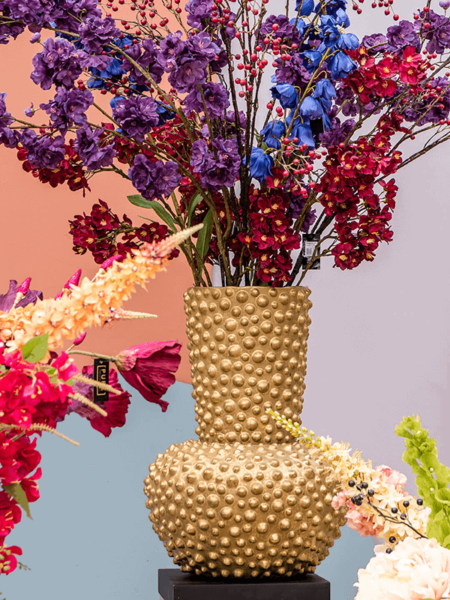 Vaza za rože Dora zlate barve