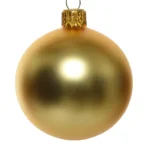 4 kroglice steklo mat zlata barva d10 cm