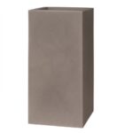 Okrasni lonec Tower Diamond 70 x 40 x 40 cm cement sive barve