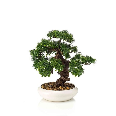 umetni bonsai 37 v beli posodi