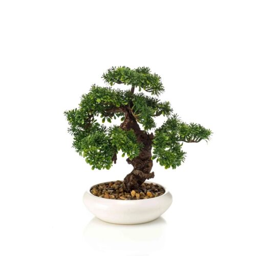 umetni bonsai 37 v beli posodi