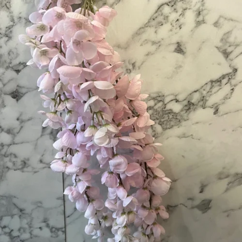 Umetna veja glicinija 113cm svetlo roza