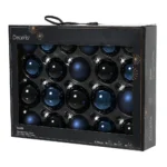 910317_21 steklenih kroglic - temno modra barva d7cm