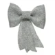 910334_Okrasek Bow srebrne barve z bleščicami 14cm