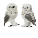 910338_Okrasek Sova - siva&bela 13 cm