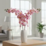 Umetna orhideja veja 97cm roza barve - umetno cvetje - umetne orhideje