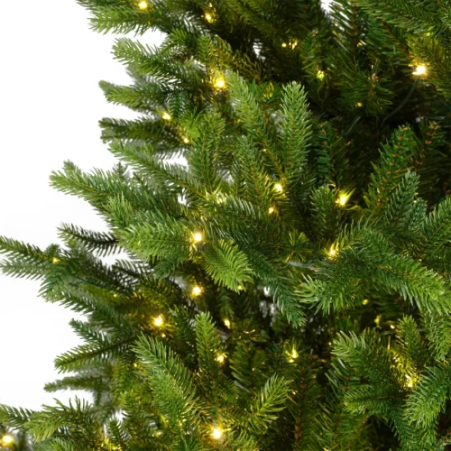 Umetna novoletna jelka Nordmann 210cm z 900LED lučkami - hitro sestavljiva - izjemno košata
