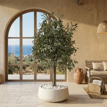 Umetna oljka 220 cm na naravnem deblu