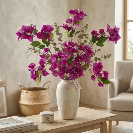 Umetna veja Bugenvilija 78cm vijoličaste barve