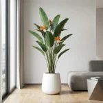 Okrasni lonec Mia bele barve 42x50cm