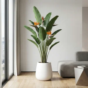 Okrasni lonec Mia bele barve 42x50cm