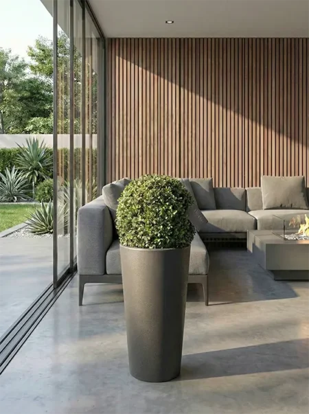 Umetni pušpan 38 cm krogla z UV zaščito (Buxus) + ojačana konstrukcija