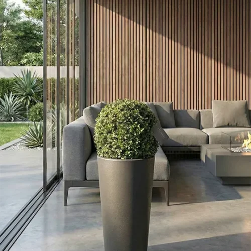 Umetni pušpan 38 cm krogla z UV zaščito (Buxus) + ojačana konstrukcija