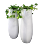 Visoka talna vaza za rože London 115 bele barve