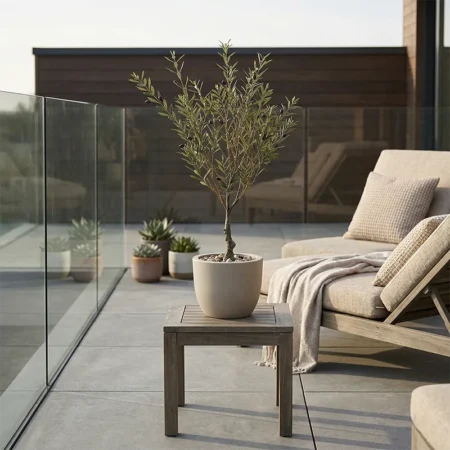 Okrasni lonec Aria peščene barve