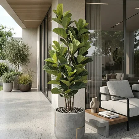 Umetna figa Lyrata 150 cm UV v loncu