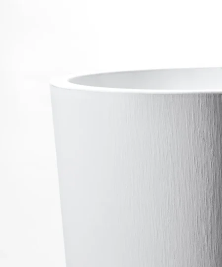 Okrasni lonec za rože Brooklyn 75x40 mat bele barve