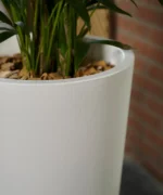 Okrasni lonec za rože Brooklyn 75x40 mat bele barve