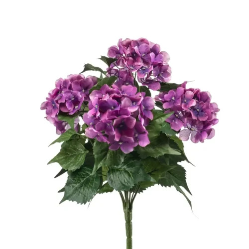 Umetna hortenzija grm fuchsia 38cm