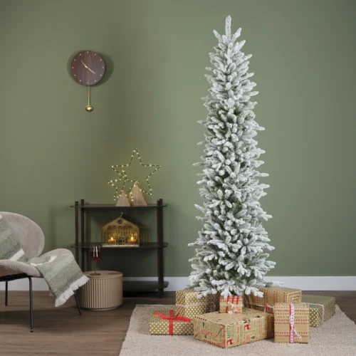 Umetna jelka Slim fir zasnežena 210cm d68cm