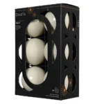 6 steklenih kroglic - bela mat in sijaj barva