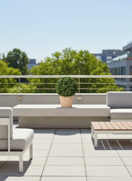 Umetni pušpan 33 cm UV krogla